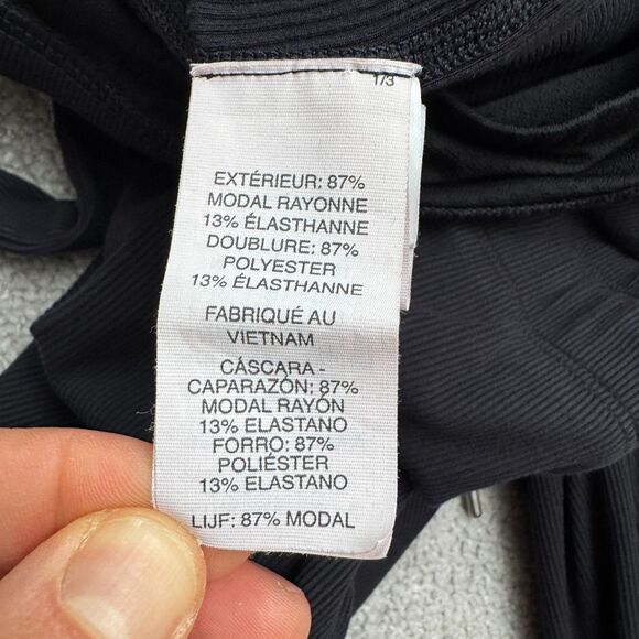 Vuori Ribbed Knit Wide Leg Jumpsuit Womens Large Navy Blue Elastic Drawstring - Picture 9 of 16